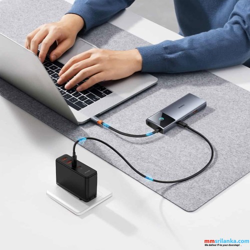 Baseus 6-in-1 USB-C HUB Metal Gleam Series II – Space Grey 